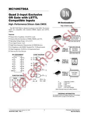 MC74HCT86ADTR2G datasheet  